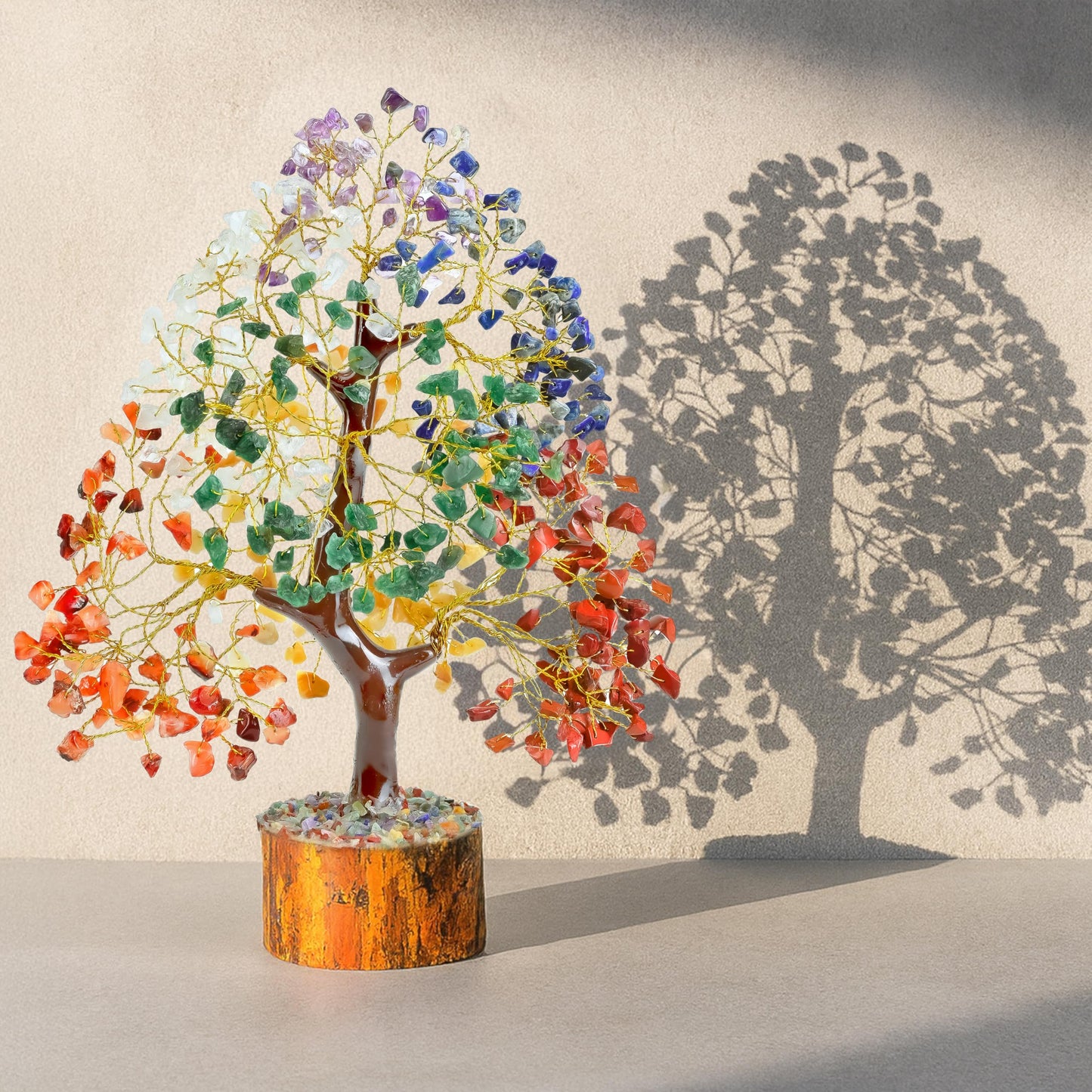 Seven Chakra Crystal Tree Birthday Gifts for Women & men, Crystal Tree of Life Sister birthday gifts Home Decor Healing Crystals Gifts for Mom Positive Energy New Home House Warming Gift Women