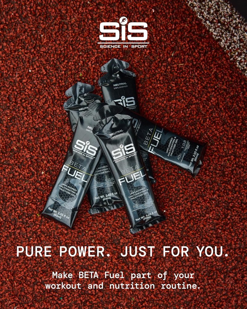 BETA Fuel Gel - Isotonic Dual-Source Energy Gel for Fast Absorption | 6-Pack, Neutral Flavor