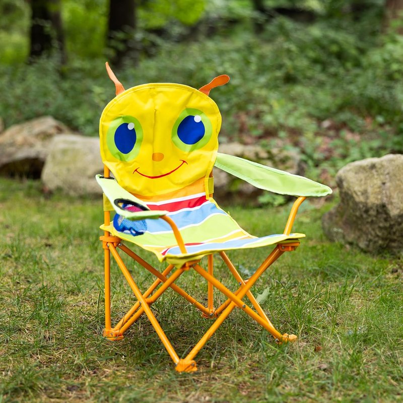 Melissa & Doug Folding Lawn & Camping Chair - Sunny Patch Giddy Buggy Design | Lightweight & Portable