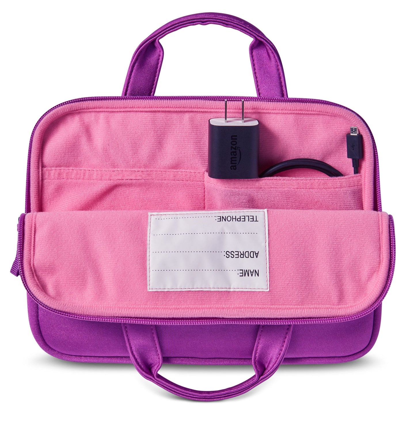 NuPro Zipper Sleeve for Fire HD 8 Kids Edition tablet, Purple/Pink