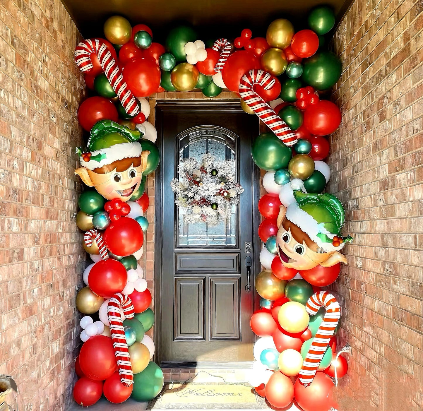Lukiituke Christmas Balloons, Red and Green Balloons, 75Pcs 12in and 5in Red Green and Gold Latex Balloons for Birthday, Christmas Eve, New Years Party Decorations