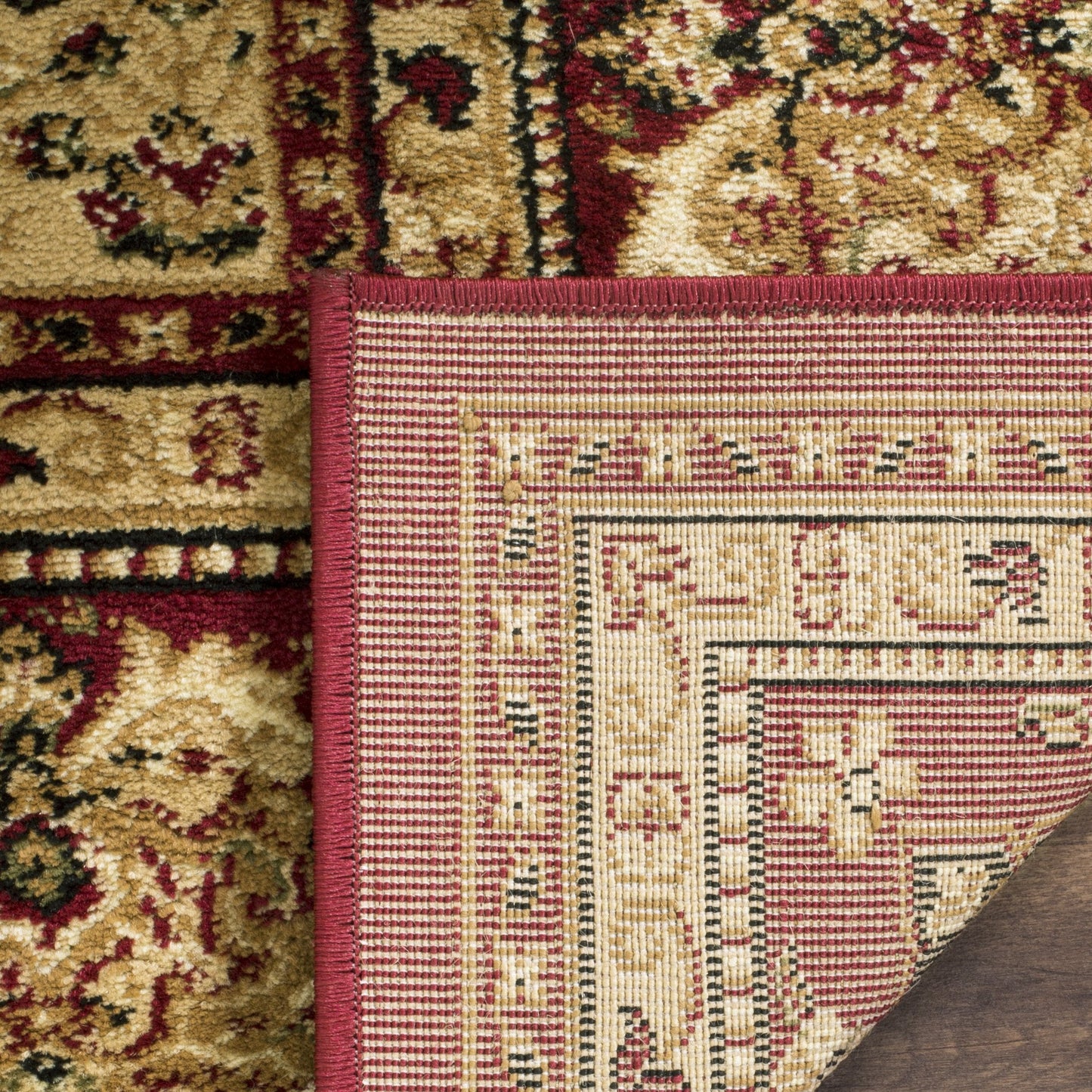 SAFAVIEH Lyndhurst Collection Area Rug - 8' x 11', Multi & Red, Traditional Oriental Design, Non-Shedding & Easy Care, Ideal for High Traffic Areas in Living Room, Bedroom (LNH221B)