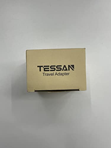 TESSAN Universal Travel Adapter 28W, Worldwide Plug Adaptor with 2 USB A and 3 USB C Ports, International Travel Adapter for EU, UK, USA, AU, Power Socket Charger for Multi Countries, Grey White