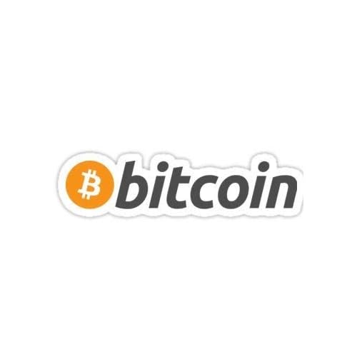 2pcs - Bitcoin - Symbol 4inch Cryptocurrency Digital Decal Sticker for Use On Laptop, Helmet, Car, Truck, Motorcycle, Windows, Bumper, and Wall/Door Decal