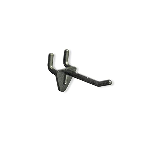 Azar Displays 800072-BLK 2-Inch Plastic Hook, 50-Pack,Black