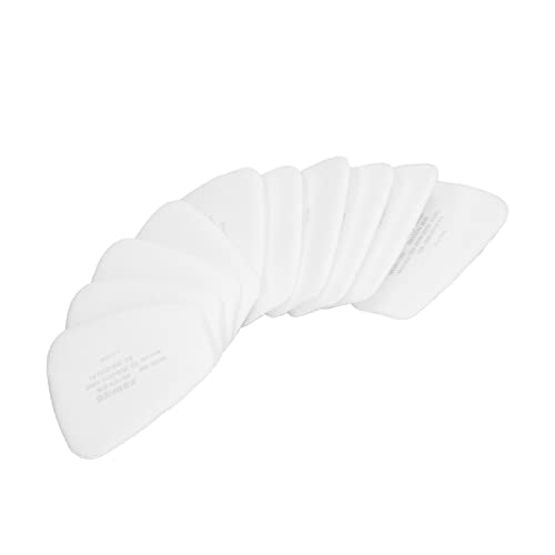 Raguso 50Pcs 5N11CN Filter, Fiber, White, 3 Layer, Safety Mask Replacement Filter for Painting, Renovation, Mining