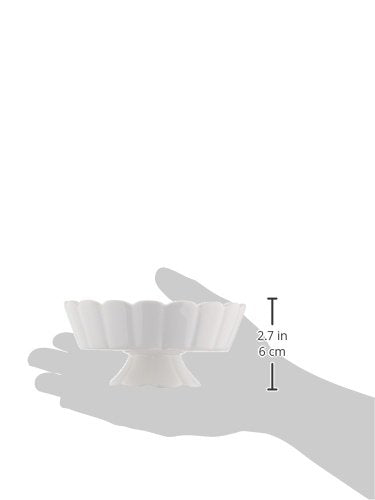 Mud Pie 4881012S Candy Dish "Sweet Stuff" with Scoop, White