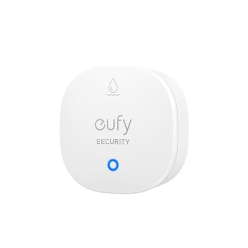 eufy Security Water and Freeze Sensor with Remote Alerts, IP65 Waterproof, 2-Year Battery Life, HomeBase Required, Compatible with HomeBase 2 and 3, Optional 24/7 Protection Service, App Control
