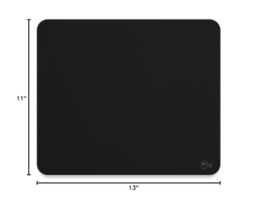 Glorious Large Gaming Mouse Mat/Pad - Stealth Edition - Stitched Edges, Black Cloth Mousepad | 11"x13" (G-L-Stealth)