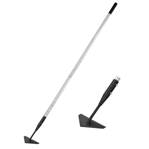 Triangle Garden Hoe, Carbon Steel Push-Pull Weeding Tool, Equipped with 57.5" Stainless Steel Long Handle ? A Long-Handle Weeder for Digging, Weeding, Hoeing and Loosening Soil