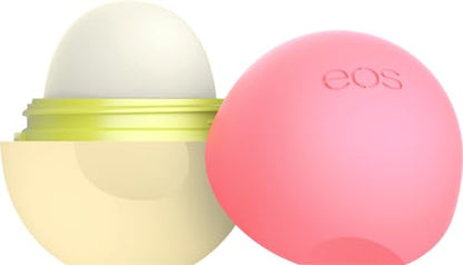 eos 100% Natural & Organic Lip Balm- Strawberry Sorbet, All-Day Moisture, Dermatologist Recommended for Sensitive Skin, Lip Care Products, 0.25 oz