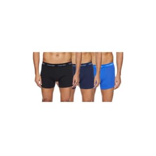 Calvin Klein Men's Trunk 3pk Trunk, C-black/Blu/Blu, L