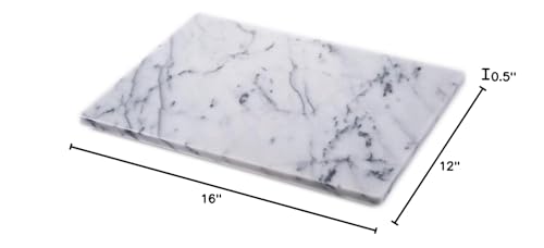 JEmarble Pastry Board 12x16 inch with Non-Slip Rubber Feets for Stability Perfect for Keep the Dough Cool and Chocolate Tempering(Premium Quality)