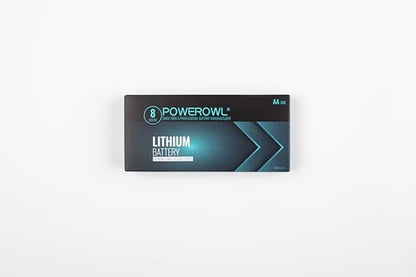 POWEROWL AA Batteries, 1.5V Lithium Battery, Double A Battery - Pack of 8 (Not Rechargeable)