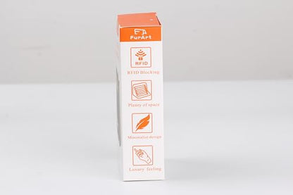 FurArt Zipper Wallet Women, RFID Blocking Credit Card Wallet, Business Card Holder, Compact Size KeyChain Wallet