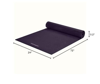 Retrospec Pismo Yoga Mat w/Nylon Strap for Men & Women - Non Slip Exercise Mat for Yoga, Pilates, Stretching, Floor & Fitness Workouts, .5mm Thick, Easy to Clean