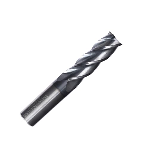 End Mills - 1/2" Carbide End Mill - 4 Flutes AlTiN Coated - 1 1/2" Cutting Length - 3¡± Overall Length - Carbide Tungsten CNC Cutting Tool.