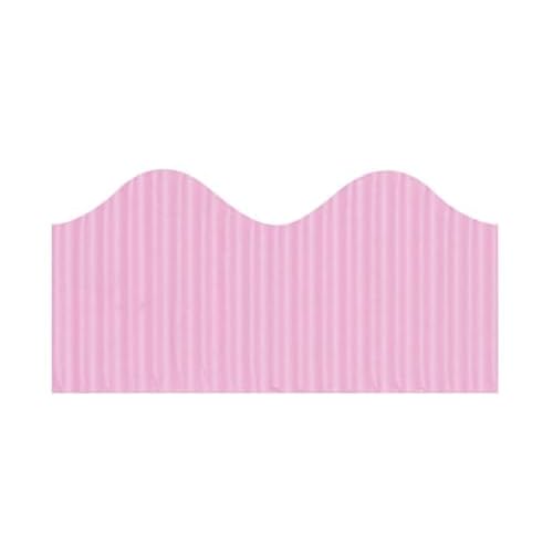 Bordette Scalloped Decorative Border Roll, 2-1/4 Inch x 50 Feet, Pink