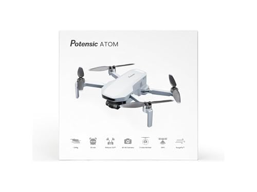 Potensic ATOM GPS Drone with 4K Camera, 3-Axis Gimbal Stabilization, Under 249g, 3 Batteries 96 Mins Flight Time, 6KM Transmission, Visual Tracking/QuickShots/RTH, Camera Drone for Adult Beginner
