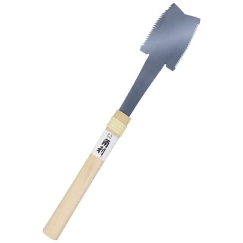 KAKURI Azebiki Japanese Pull Saw 3.5" - Curved Handsaw for Mid-Panel, Hole & Groove Cutting - Ryoba Double Edge Blade for Rip & Crosscut - Made in Japan