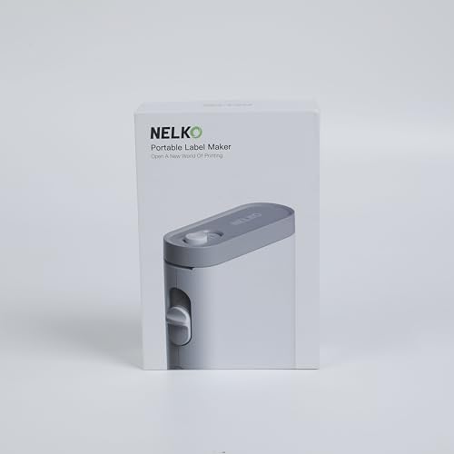 Nelko Label Maker Machine with Tape, P21 Portable Bluetooth Label Printer, Wireless Handheld Sticker Maker Mini Label Makers with Multiple Templates for Organizing Storage Barcode Office Home, White