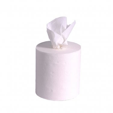 IDEAL 365, White Paper Rolls 6 x 2 Ply Embossed Paper Centre Feed Roll Towels White