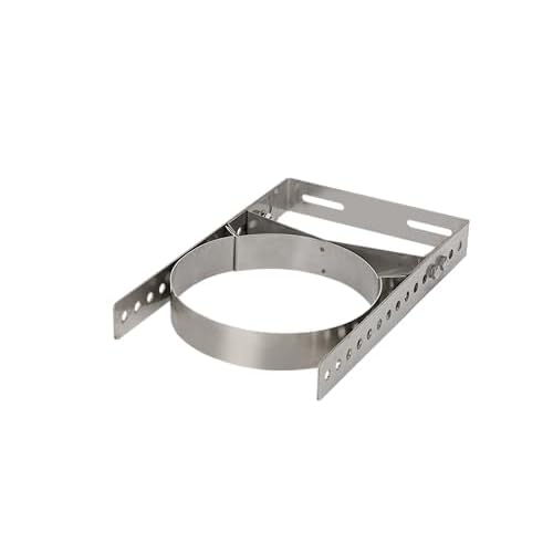 Adjustable Wall Support Bracket(8" Inner Ring) for Wood Stove Pipe, 6" Double Wall Chimney Pipe, 304 Stainless Steel Adjustable Wall Bracket, Chimney Pipe Holder, Fireplace Pipe Wall Bracket