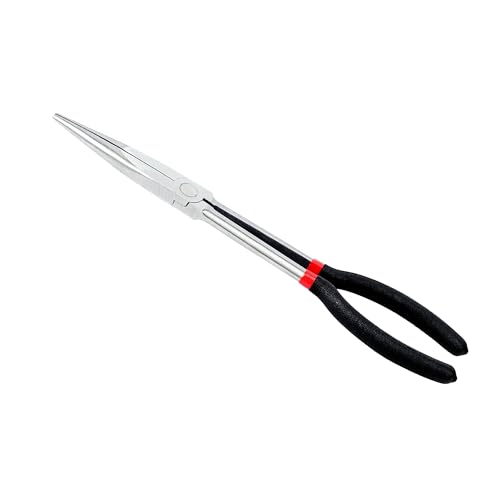11-Inch Extra Long Needle Nose Pliers, Premium Heavy Duty Long Reach Needlenose Pliers, Non-Slip Grips, Ideal for Professionals Electrical and Hobbyists Alike