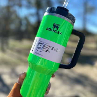 Neon Green Stanley 40oz FlowState Tumbler | Travel Cup & Quencher
