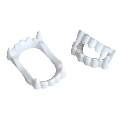 The Dreidel Company Halloween White Teeth Fangs Teeth, Costume, Funny Halloween Dress-Up, Pretend Play Decoration (12-Pack)