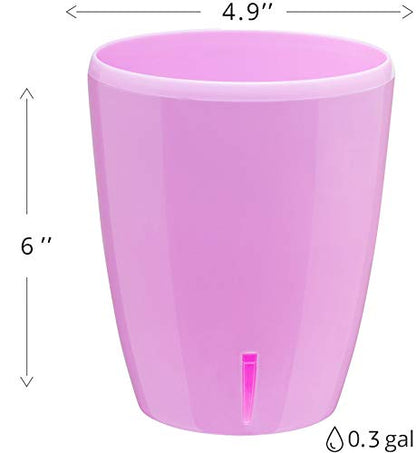 Gardenera 4.9" ORCHIDEA Self Watering Pots for Orchids in Lavender - Decorative Wicking Planter with w/Great Aerification, Drainage and Water Level Indicator