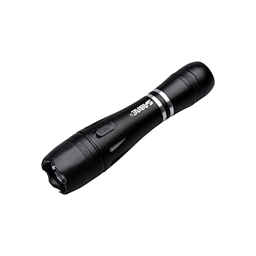 SABRE 2-in-1 Tactical Stun Gun with LED Flashlight, Self Defense Stun Gun with 2.517 ?C Charge Produces Intolerable Pain, 130 Lumen LED Light, Safety Switch, Belt Holster, Rechargeable Battery