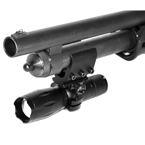 Trinity Tactical Flashlight with Mount Compatible with Mossberg 500 Pump 12 Gauge Single Rail Adapter Hunting Accessories.