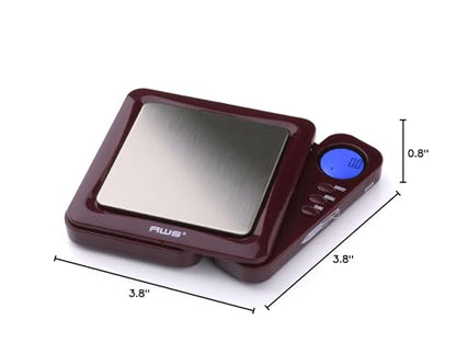 Blade Series - Digital Precision Pocket Weight Scale - Lightweight 650G X 0.1 G - (Red) - AMERICAN WEIGH SCALES