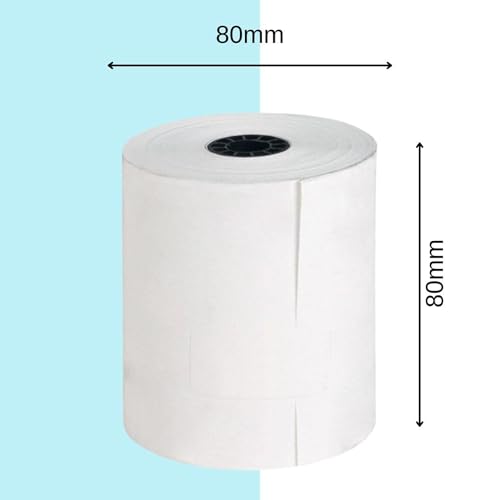 Double Dragon, 80 x 80 mm Premium Thermal Paper Till Receipt Roll for EPOS Printer, POS Terminal, Cash Register [Pack of 20]
