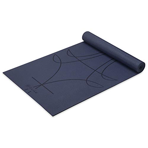 Gaiam Yoga Mat Premium Print Extra Thick Non Slip Exercise & Fitness Mat for All Types of Yoga, Pilates & Floor Workouts, Metallic Bronze Medallion, 6mm, 68"L x 24"W x 6mm Thick