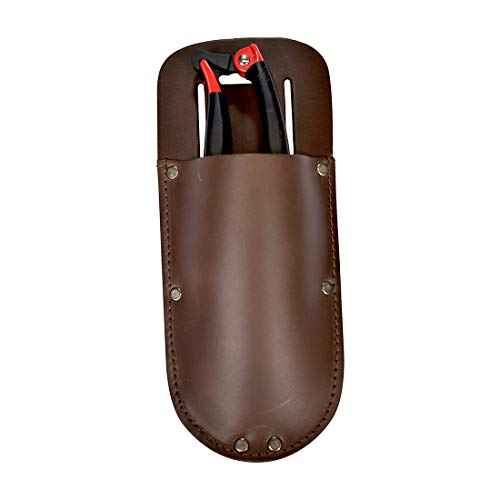 Hide & Drink, Thick Leather Holster for Pruning Shears w/Belt Loop Garden Scissors Sheath, Folding Saw, Construction & Utility Tools Pouch, Handmade Includes 101 Year Warranty
