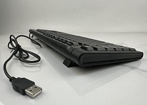 Rii RK907 USB Wired Keyboard Full Size Office Keyboard Compatible with Mac PC Tablet Windows Android Microsoft UK Layout