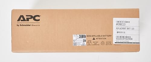 APC UPS Battery Replacement, APCRBC115, for APC Smart-UPS Models SMX1500RM2U, SMX1500RM2UNC, SMX1500RMNCUS, SMX1500RMUS