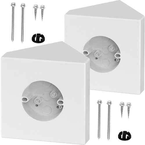 Fan Mounting Box, Ceiling Fan Mounting Bracket, Ceiling Fan Mounting Box, Ceiling Fan Mounting Kit, Fan Mounting Bracket, Fits Cathedral Ceiling Angles of 80¡Æ or Up, White, 2-Pack