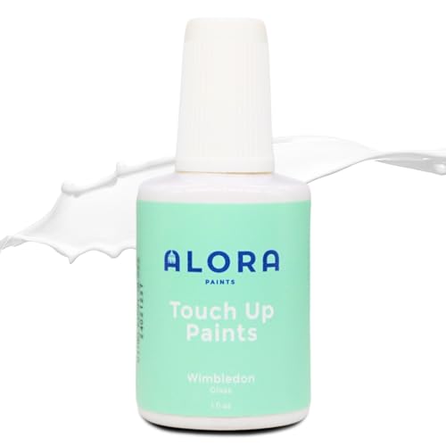 Alora Touch Up Paint Repair Kit for Chips, Scratches, Cracks on Drywalls, Concrete, Metal, Brick, Fiberglass, Laminate Composites, and Existing Painted Surfaces, Gloss White, 1 Fl Oz