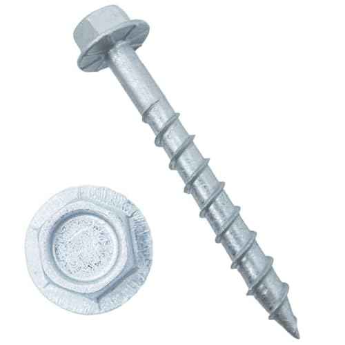 Connector Screws, #9 x 1-1/2" Heavy-Duty Joist Hanger Screws, 1/4" Hex Head with 0.37"-Dia, Prem-Galvanized, Resists Wear and Corrosion-Resistant, Replace sd9112R500 and 10D Nail, 500-Qty.