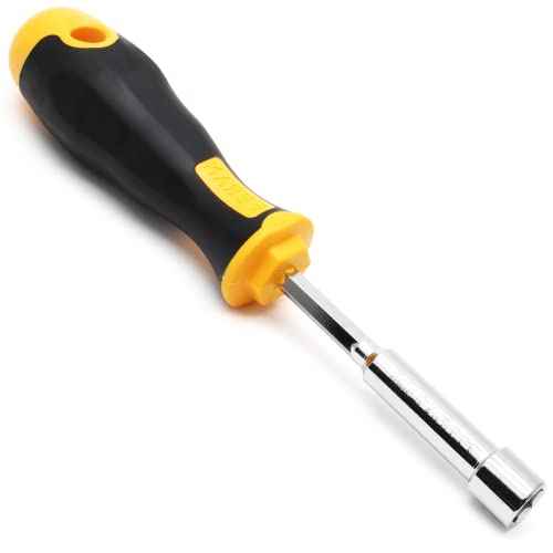 Piutouyar 10mm Socket Wrench Screwdriver, Hex Nut Driver, Steel Cushion Grip Screwdriver for Hand-Making, Repairs