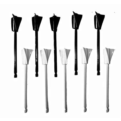 Resin Mixer Epoxy Mixer Paddles,10 PCS Drill Mixing Attachment,Reusable Paint Mixer for Drill,Epoxy drill paddles drill mixer Drill Attachment Paint Stirrers Epoxy Stirrer-Black+White