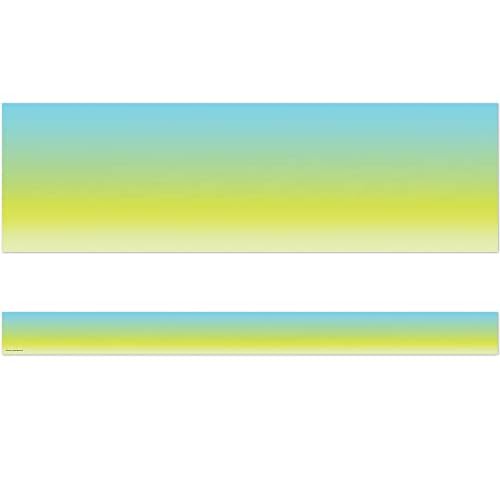 Teacher Created Resources Aqua and Lime Color Wash Straight Border Trim