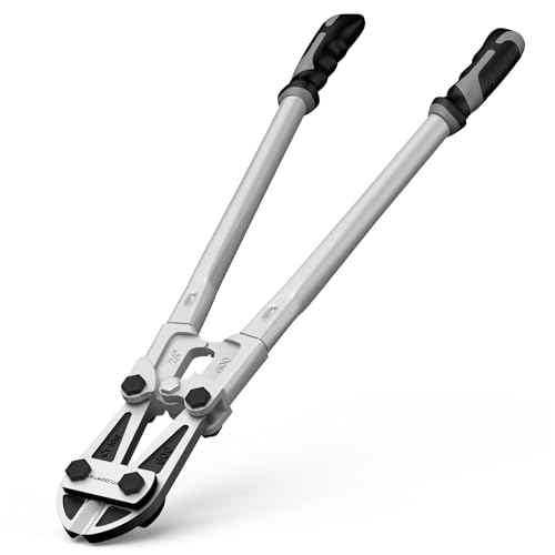 24 In Heavy Duty Bolt Cutter - Industrial Chromium Molybdenum Steel Ergonomic Design, Effortless Cutting for Locks, Chains, Fences & Rebars | Long Lifespan for Construction, Locksmiths & DIY
