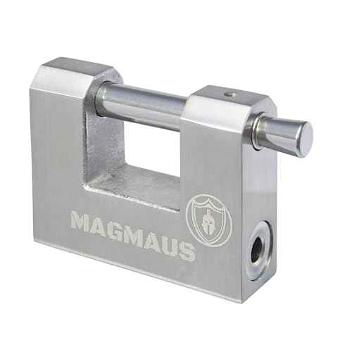 Magmaus¢ç RTL70 [Armoured] High Security Padlock ? Heavy Duty Container Lock with 0.70¡± Shackle Clearance & 0.39¡± Thick Bolt ? Weatherproof Outdoor Lock for Storage Unit, Shed, Gate, Garage - 3 Keys
