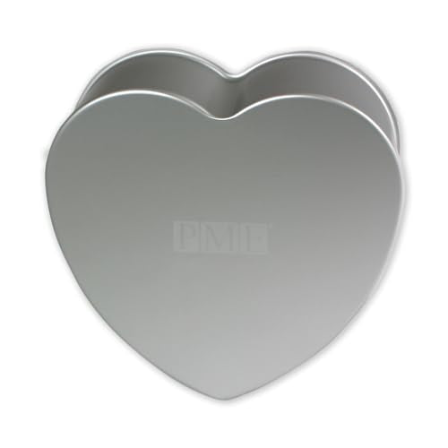 PME Anodised Aluminium Heart Cake Pan 8 x 3-Inch Deep, Silver