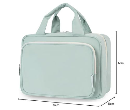 Narwey Large Hanging Travel Toiletry Bag for Women Wash Bag Cosmetics Makeup Bag Organizer for Full Size Accessories (Mint Green (Large))