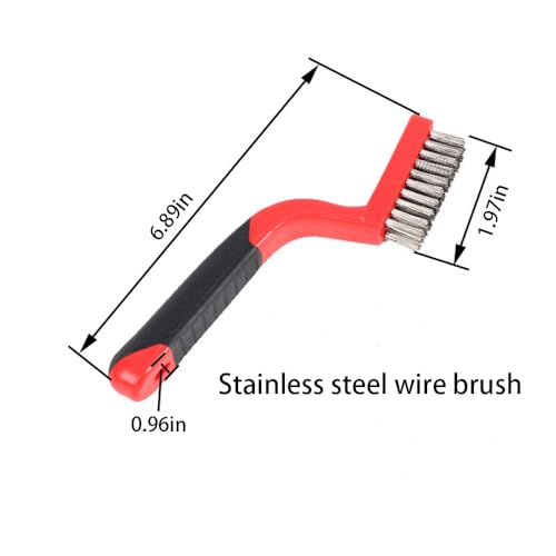 Wire Brush, Copper Wire Knife Brush, Stainless Steel Wire Brush, Cleaning and Rust Removal Brush, Nylon Wire Brush, Mini Iron Brush, 3Pcs
